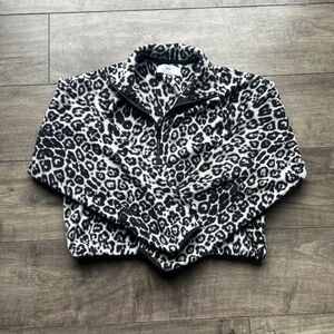 aritzia tna polar fleece cropped sweater